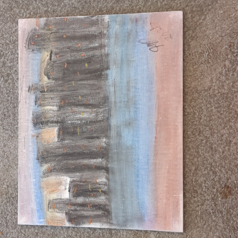 8 x 10 City Scape in Pastels.
